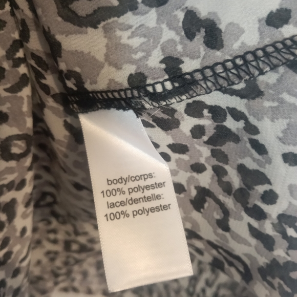 Maurice's Lace Leopard Print Blouse 3X - Picture 7 of 9